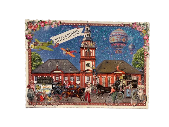Nostalgische Postkarte Mannheim 4er Set