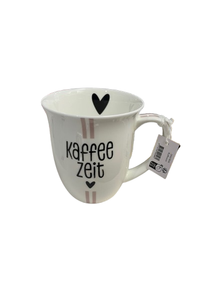 Porzellan Becher "Kaffeezeit"