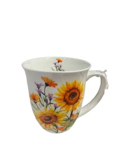 Porellan Becher "Sonnenblumen"