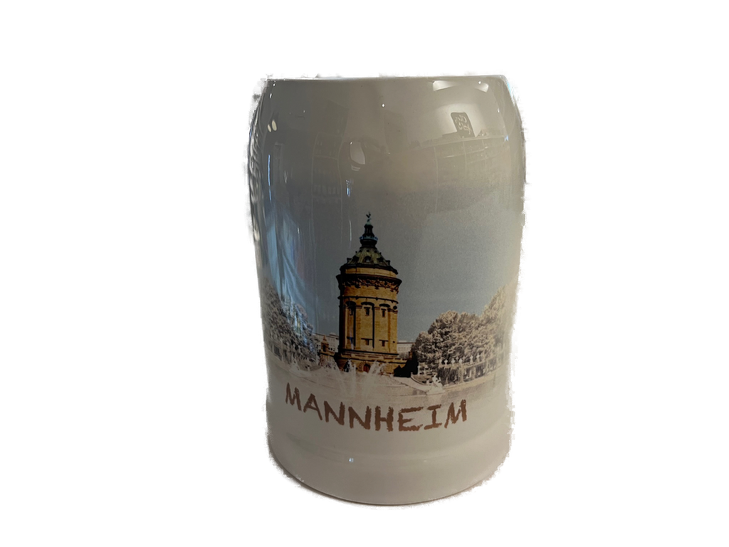 Keramik Bierkrug "Mannheim Wasserturm" - Souvenir