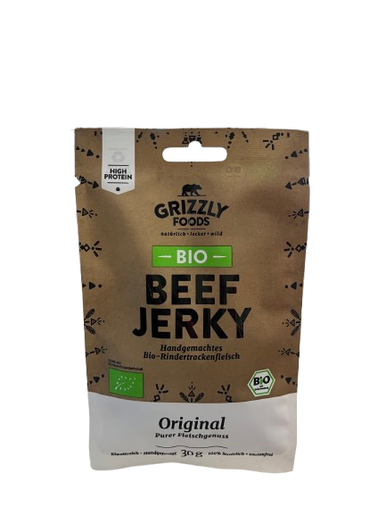 Grizzly Foods Bio Beef Jerky 30 g
