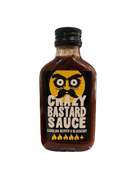Crazy Bastard Sehr Scharfe Chilisauce Carolina Reaper & Blaubeere 100 ml