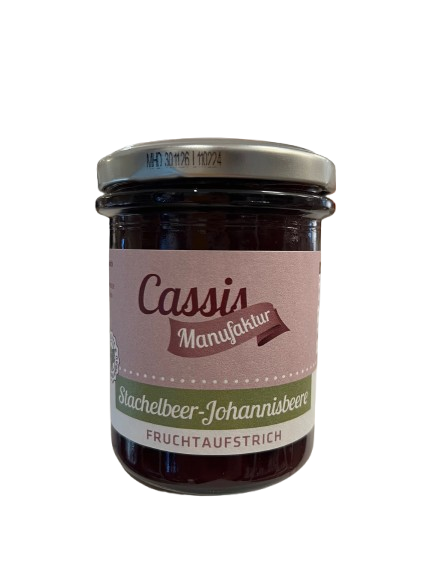 Cassismanufaktur Fruchtaufstrich Stachelbeere - Johannisbeere 220 g