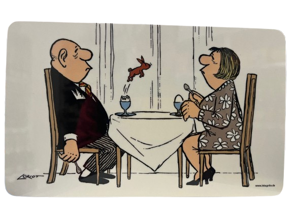 Frühstücksbrettchen "Loriot Häschen"