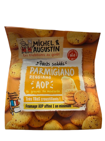 Michel & Augustin Butterkekse herzhaft mit Parmigiano Reggiano AOP und Senfkörnern 100 g
