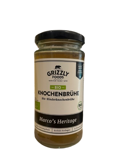 Grizzly Foods Bio Rinderknochenbrühe "Marco's Heritage" 240 ml