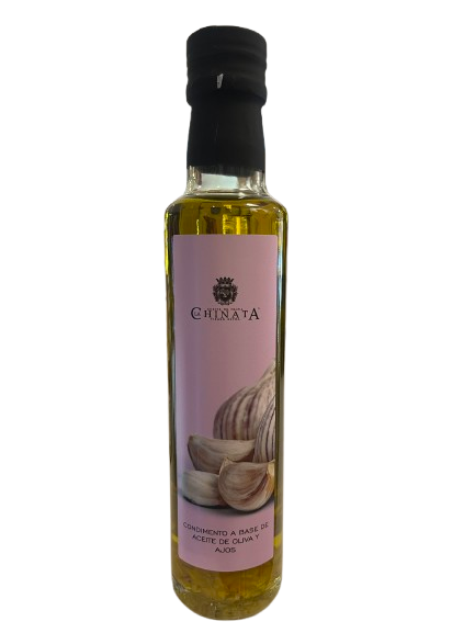 La Chinata Natives Olivenöl Extra mit Knoblauch 0,25 l