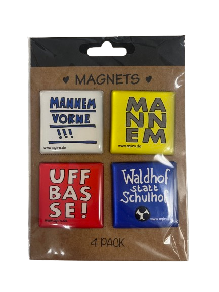 Magnet 4er Set "Mannheim Sprüche"