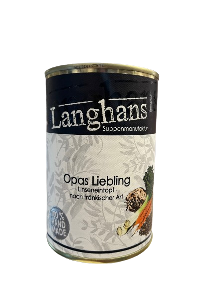 Langhans Linseneintopf "Opas Liebling" 400 ml - 100 % handmade