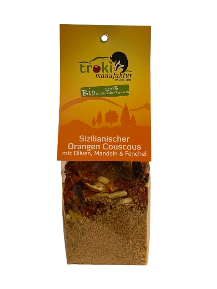 Troki Sizilianischer Orangen-Couscous mit Oliven, Mandeln und Fenchel 175 g