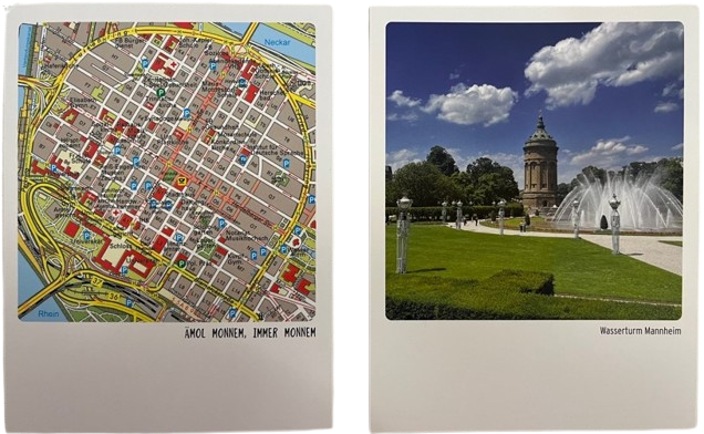 Polaroid Postkarte Mannheim im 2er Set