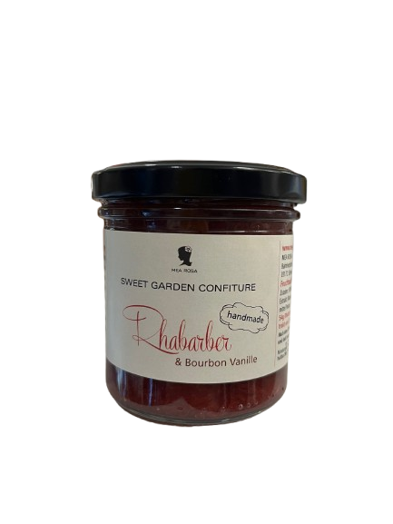 Sweet Garden Confiture Handgemachter Fruchtaufstrich Rhabarber & Bourbon Vanille 180 g