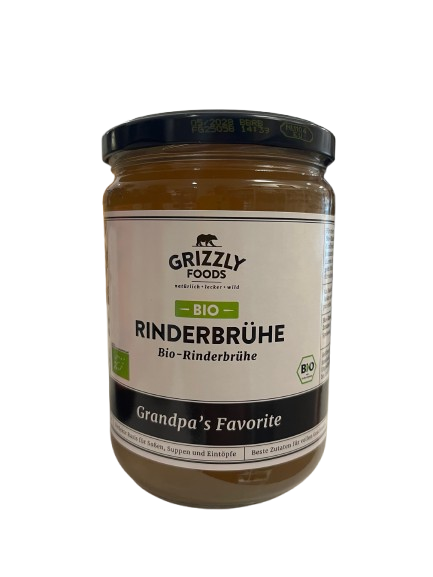 Grizzly Foods Bio Rinderbrühe "Grandpa's Favorite" 500 ml