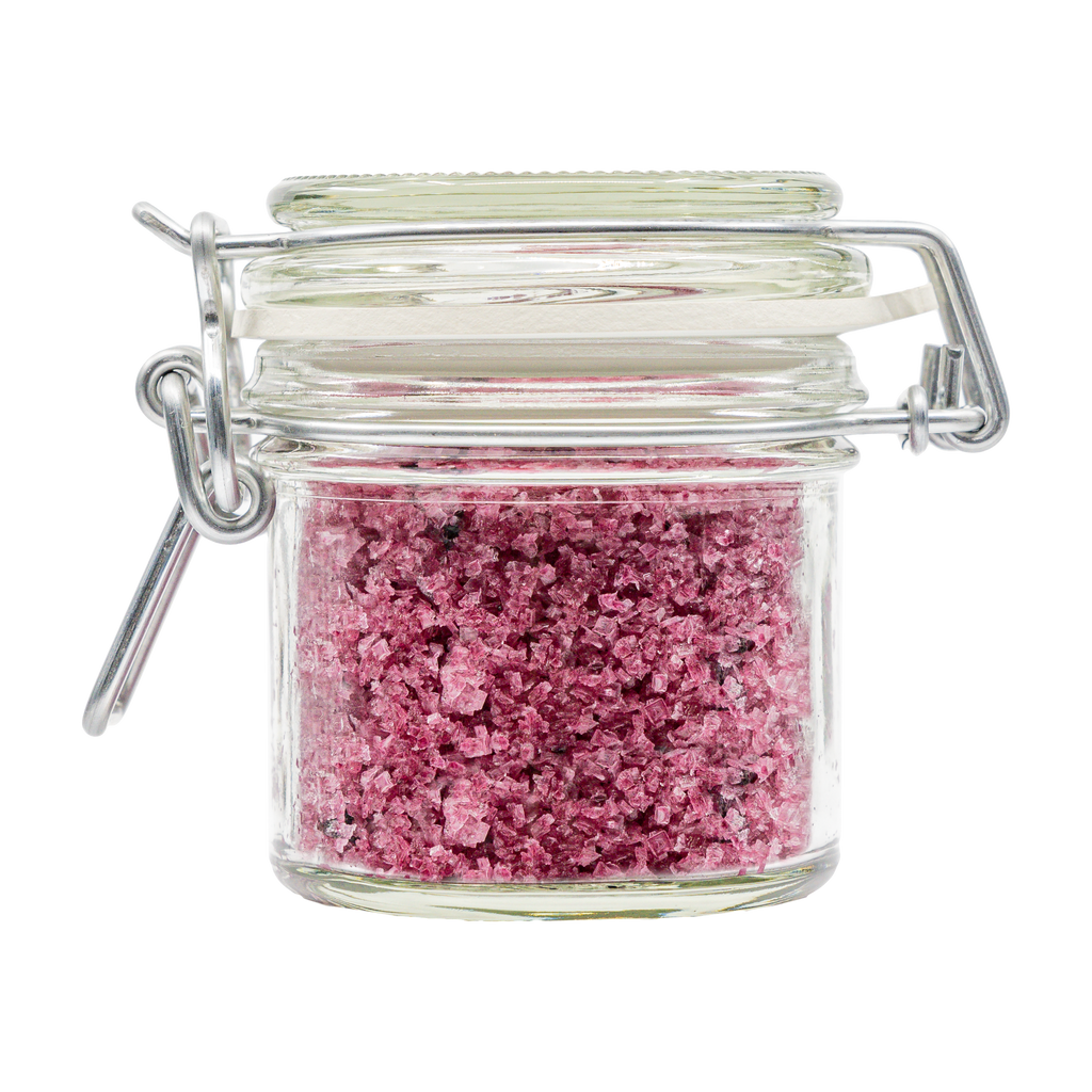 Tellergold Fleur de Sel mit Rotwein & Cranberries 70 g im Dekorglas