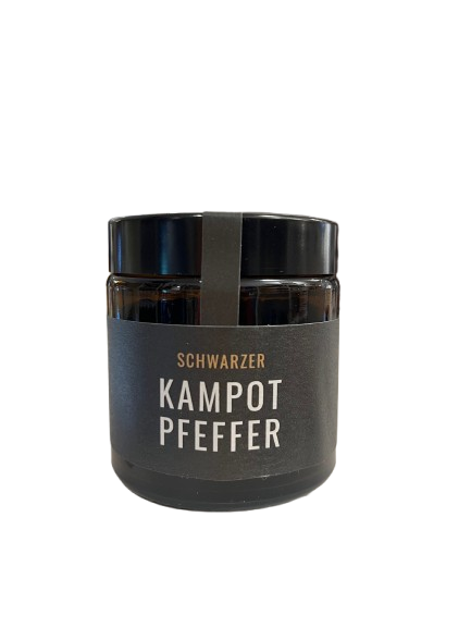 Hennes Finest Schwarzer Kampot Pfeffer - ganze Körner