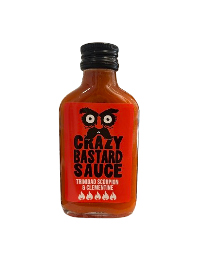 Crazy Bastard Sehr Scharfe Chilisauce Trinidad Scorpion & Clementine 100 ml