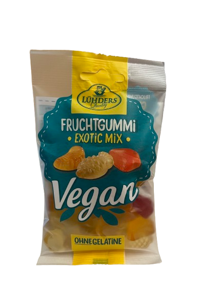 Lühders Vegane Fruchtgummi Exotic Mix 80 g