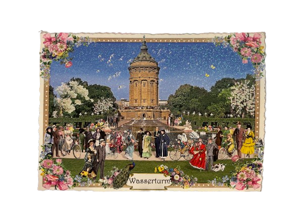 Nostalgische Postkarte Mannheim 4er Set
