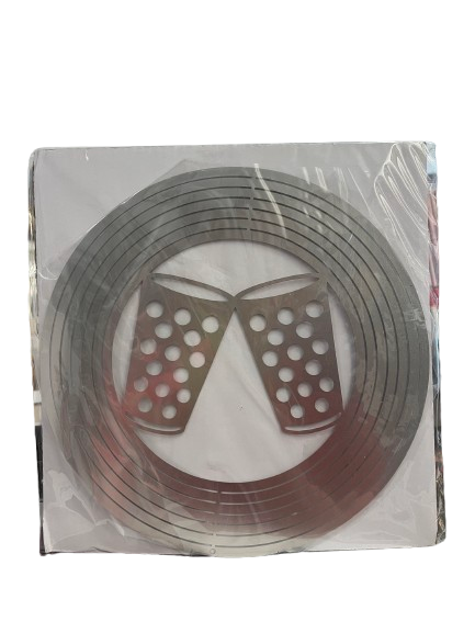 Edelstahl Windspiel mit Motiv "Dubbeglas"