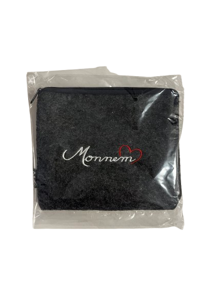 Filztasche mit Reißverschluß / Zipper Bag mit Motiv "Monnem"
