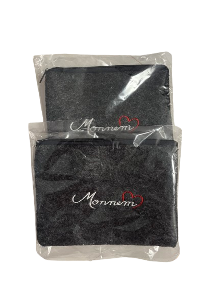 Filztasche mit Reißverschluß / Zipper Bag mit Motiv "Monnem"