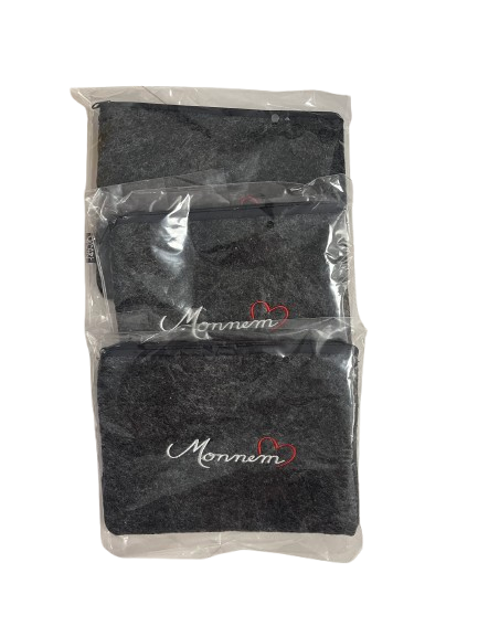 Filztasche mit Reißverschluß / Zipper Bag mit Motiv "Monnem"
