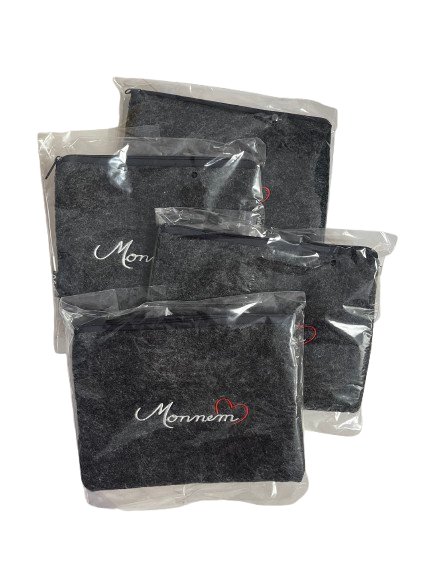 Filztasche mit Reißverschluß / Zipper Bag mit Motiv "Monnem"