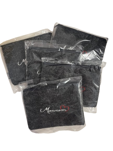 Filztasche mit Reißverschluß / Zipper Bag mit Motiv "Monnem"